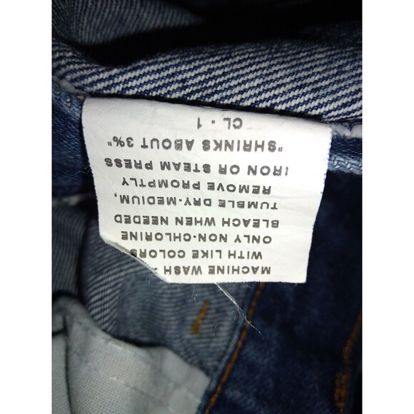 VTG Diamond Gusset Jeans Mens 46×32 Blue Regular Fit Made in USA measures 46×29 - Picture 7 of 7